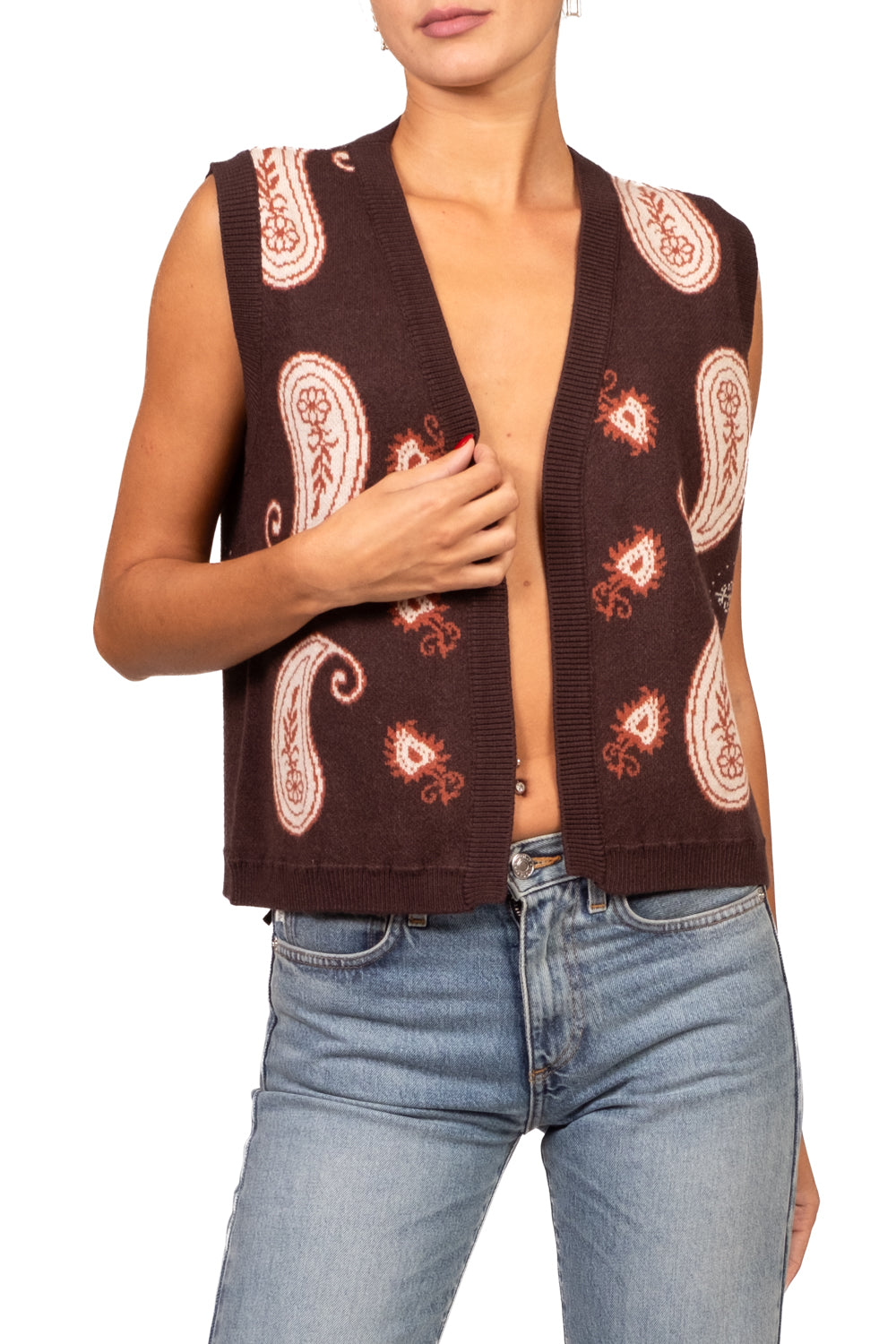 Vicolo - Gilet aperto fantasia bandana Art. 7AC7154
