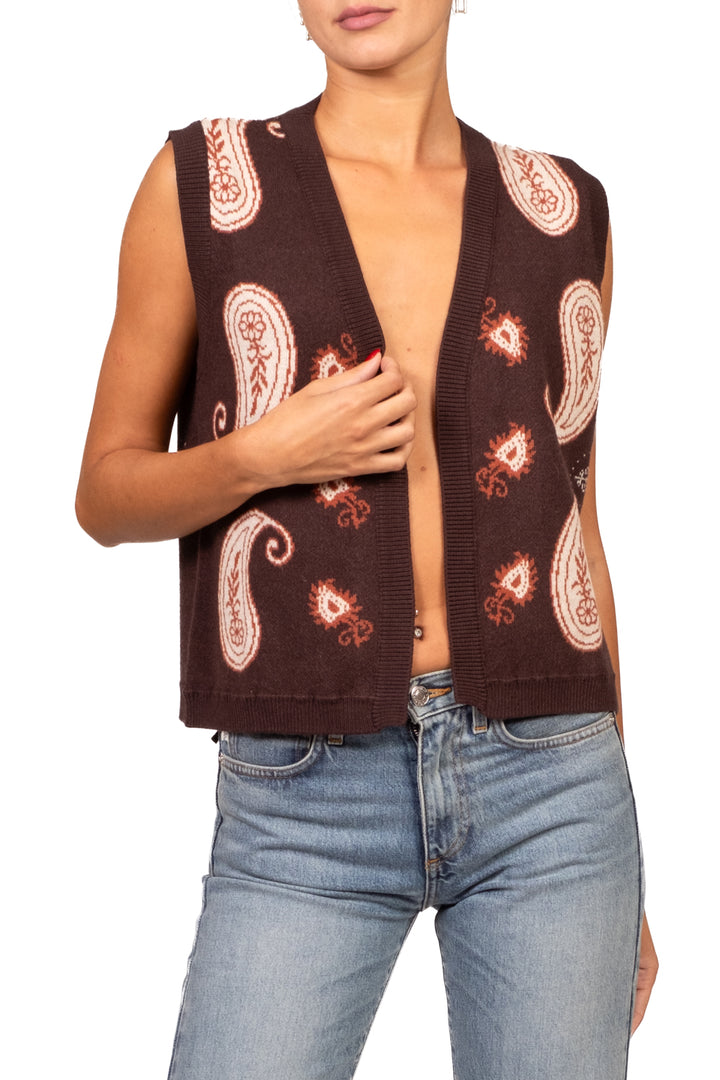 Vicolo - Gilet aperto fantasia bandana Art. 7AC7154