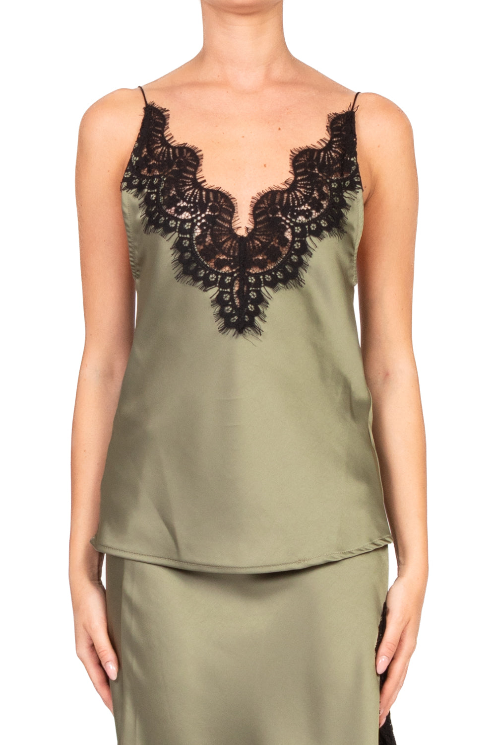 Tensione In - Top satin con pizzo Art. 37528