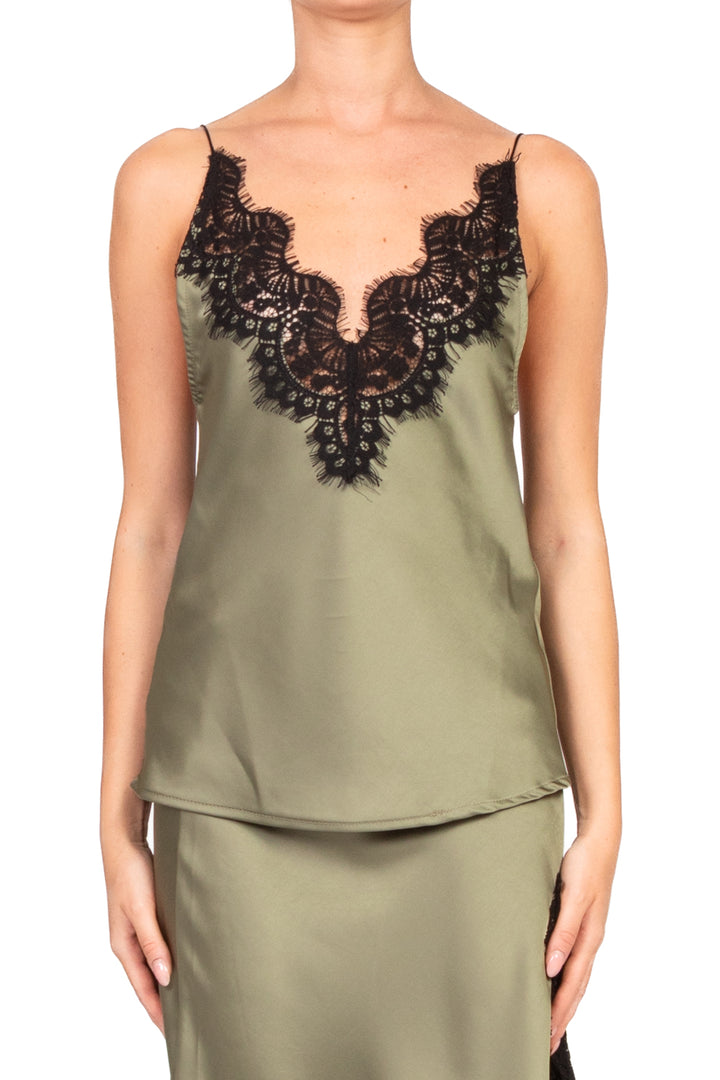Tensione In - Top satin con pizzo Art. 37528