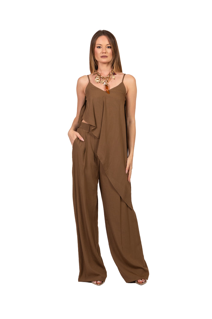 Dixie - Completo top asimmetrico e pantalone Art. R845A102/P845A269