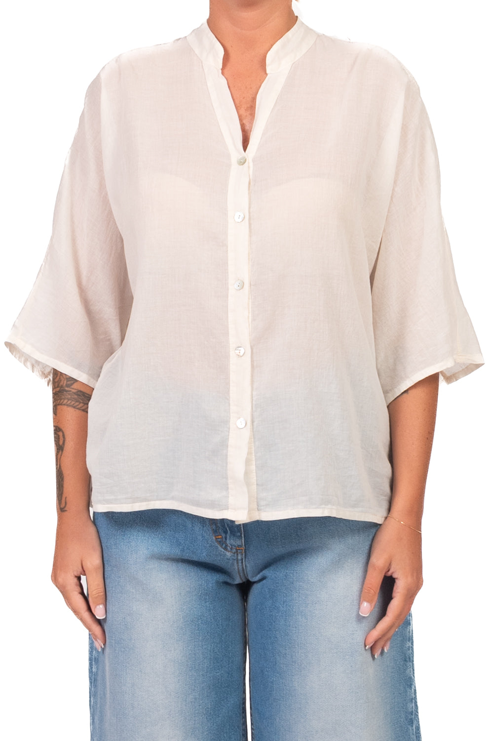 Tensione In - Camicia mussola mezza manica  Art. G492C35R-PE26