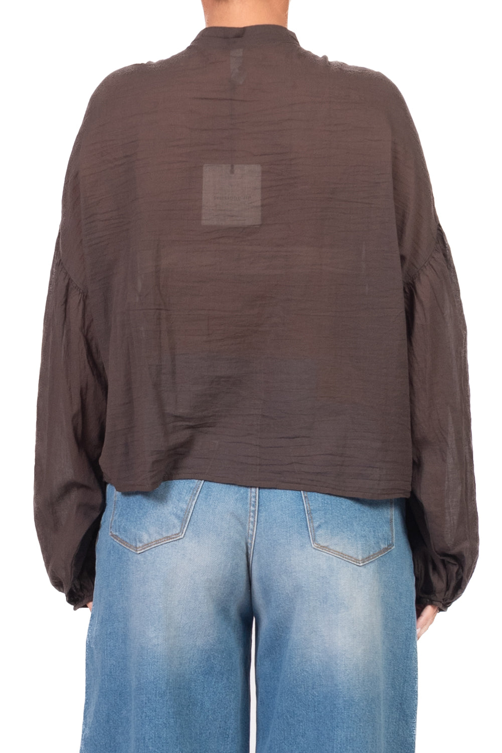 Tensione In - Camicia in mussola manica palloncino Art. PE260303