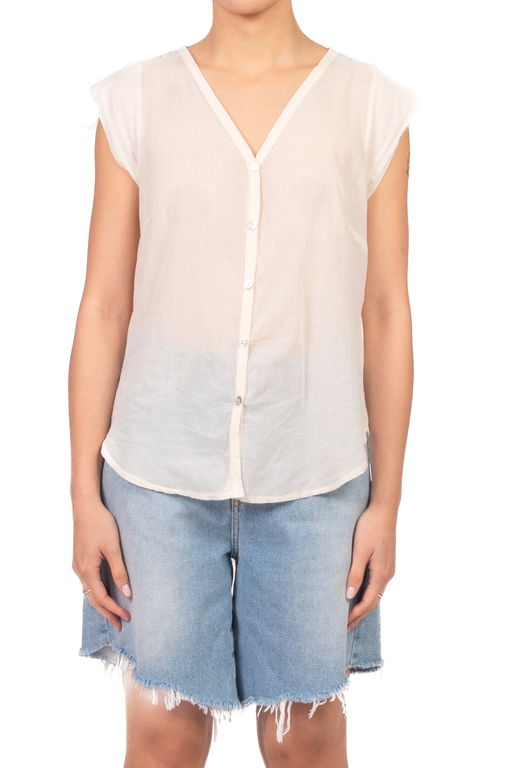 Tensione In - Camicia mussola smanicata Art. H094C35R-PE26