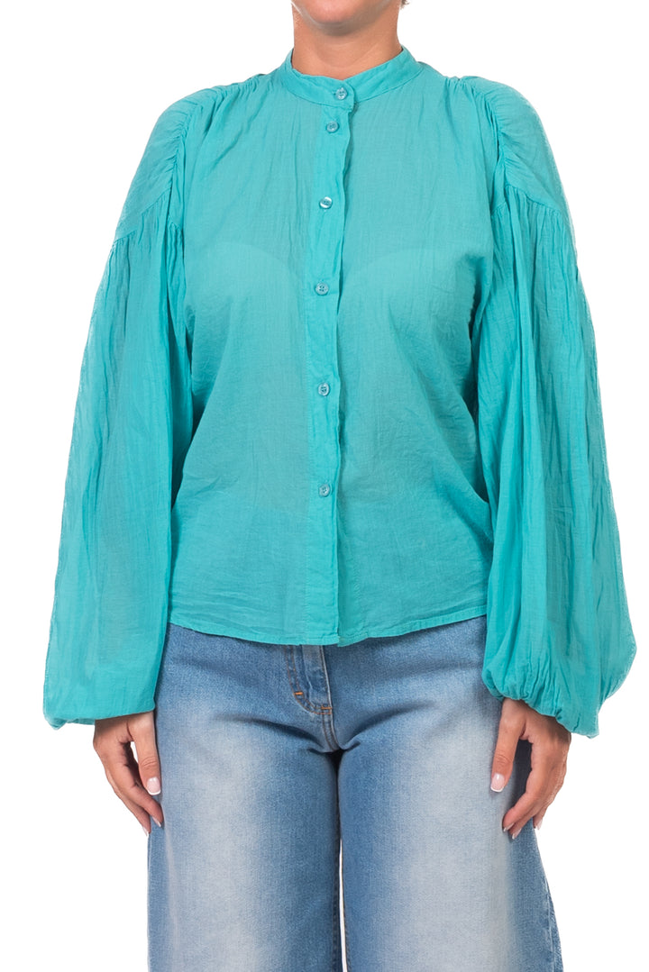 Tensione In - Camicia in mussola manica palloncino Art. PE260303