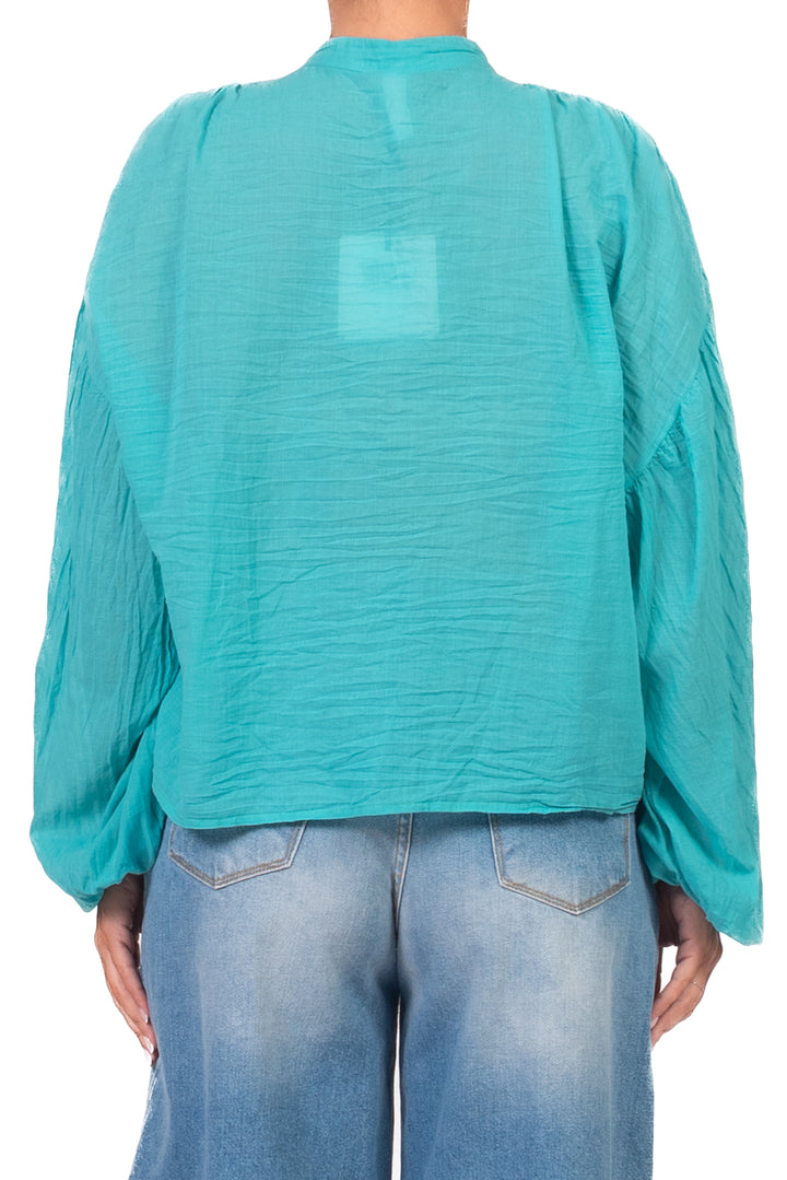 Tensione In - Camicia in mussola manica palloncino Art. PE260303