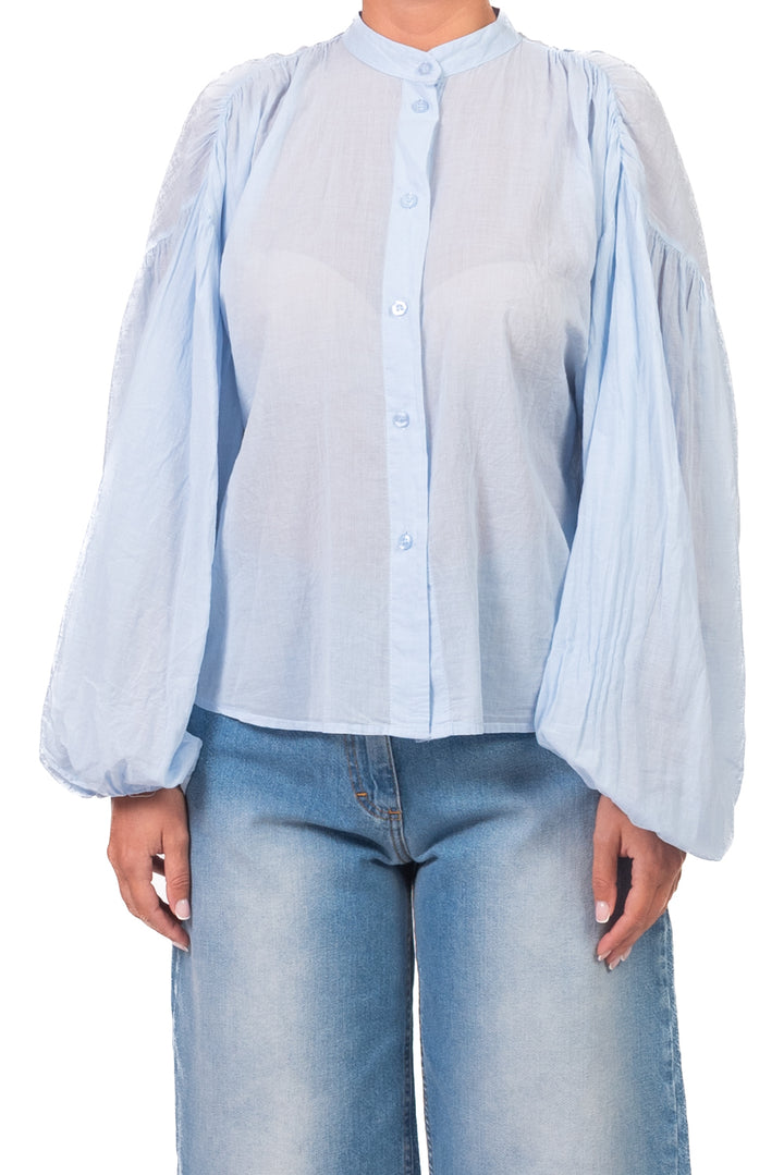 Tensione In - Camicia in mussola manica palloncino Art. PE260303