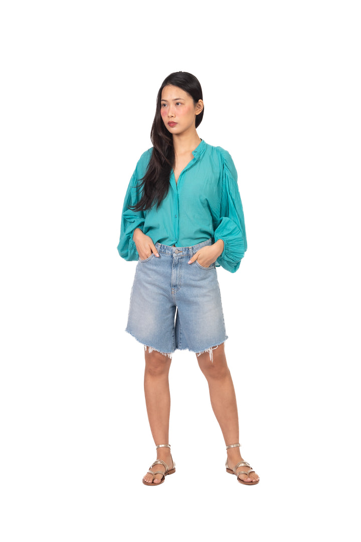 Tensione In - Camicia in mussola manica palloncino Art. PE260303