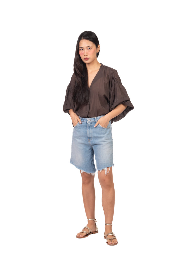 Tensione In - Camicia in mussola manica palloncino Art. PE260303