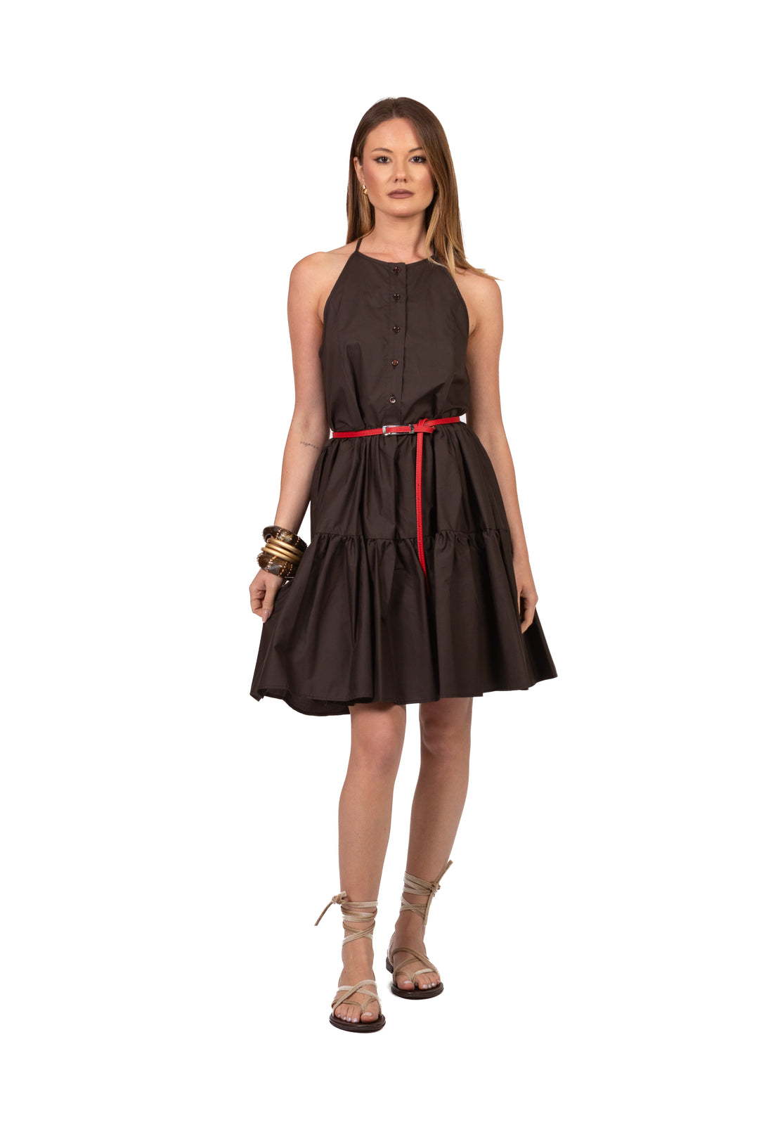 Vicolo - Abito mini scollo americano con balze Art. TAB2950