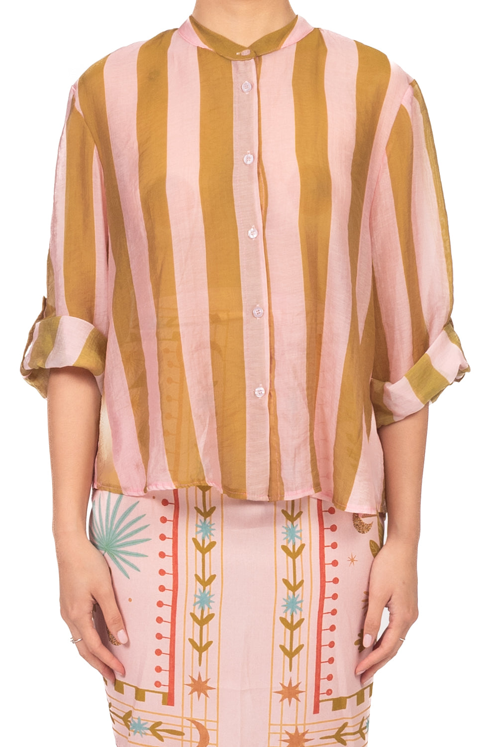 Have One - Camicia rigata collo coreano Art. CVS-Q422