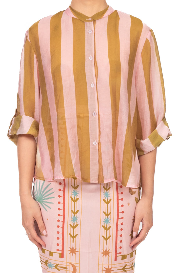 Have One - Camicia rigata collo coreano Art. CVS-Q422