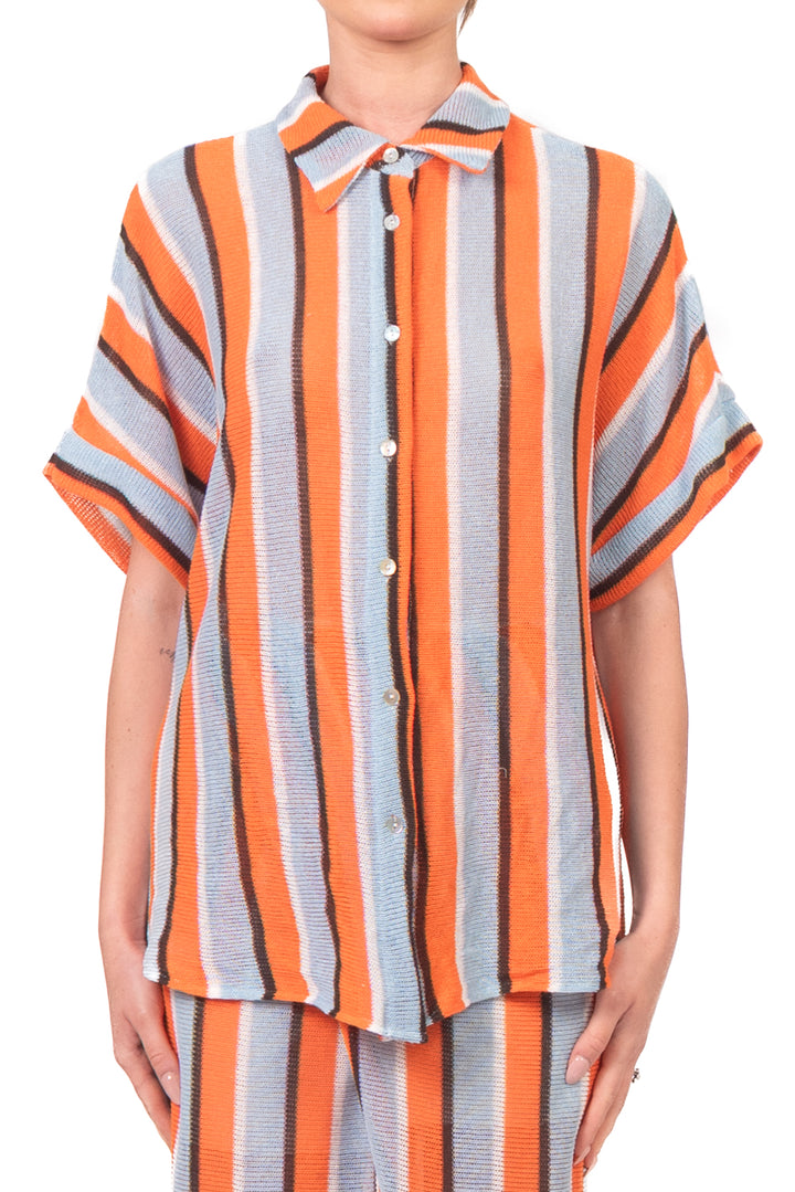 Have One - Camicia crochet rigata  Art. CMA-Q453