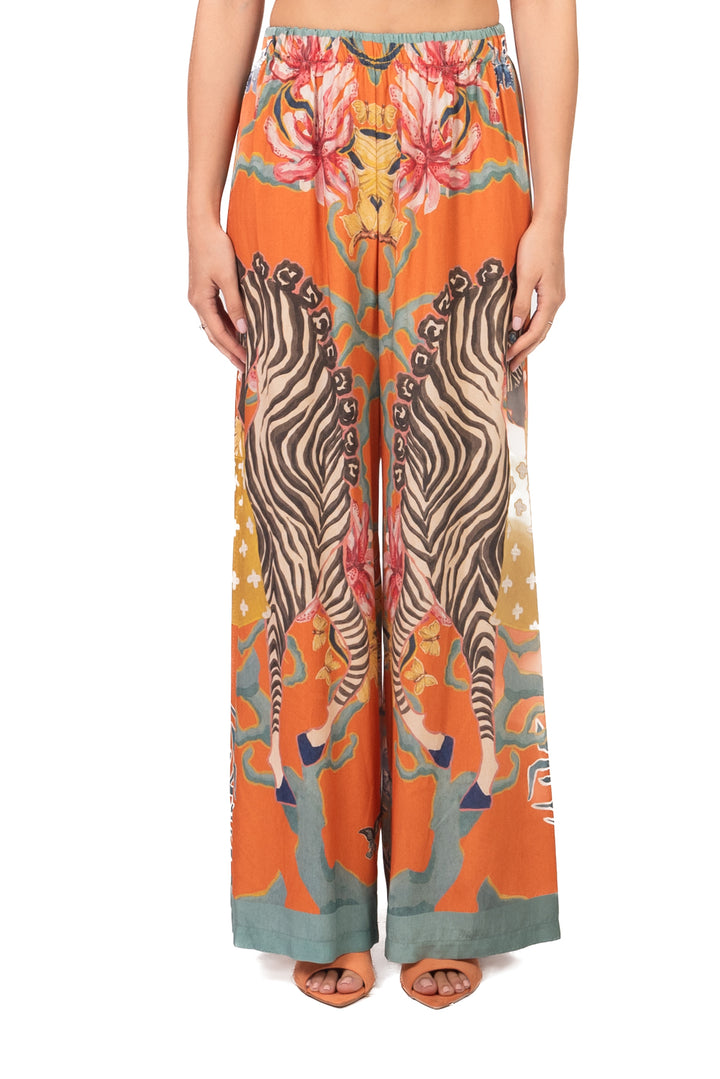 Have One - Pantalone palazzo fantasia zebra Art. PVS-Q702
