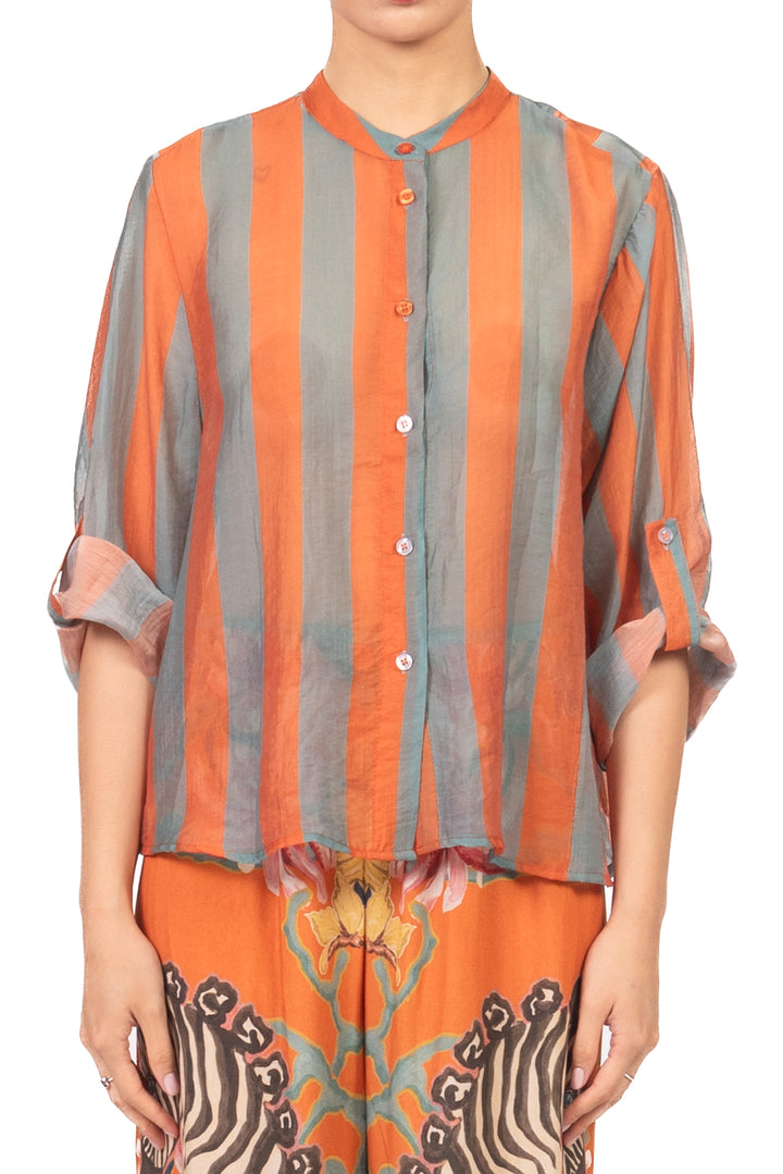 Have One - Camicia rigata collo coreano Art. CVS-Q422