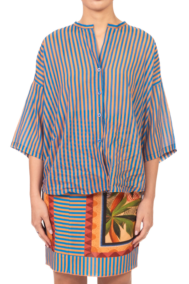 Tensione In - Camicia rigata in mussola Art. PE260428