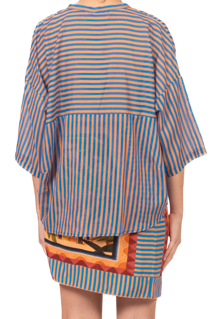 Tensione In - Camicia rigata in mussola Art. PE260428