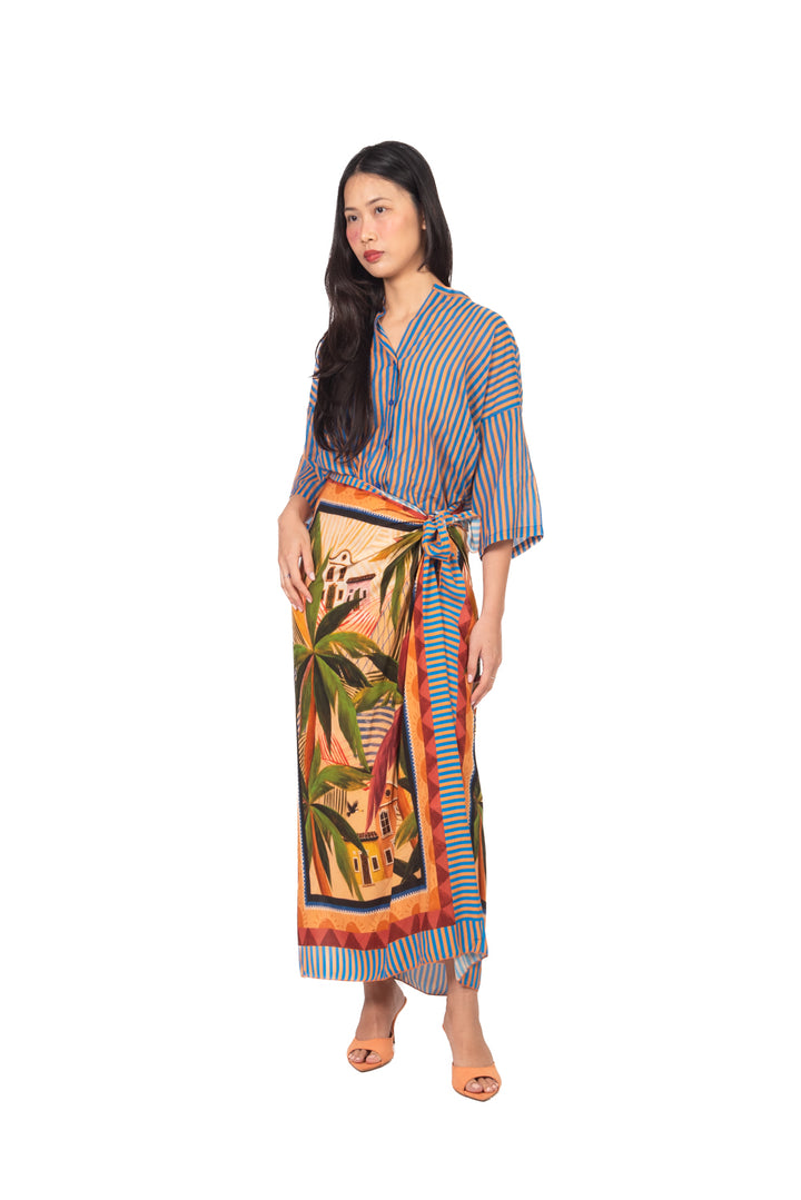 Tensione In - Camicia rigata in mussola Art. PE260428