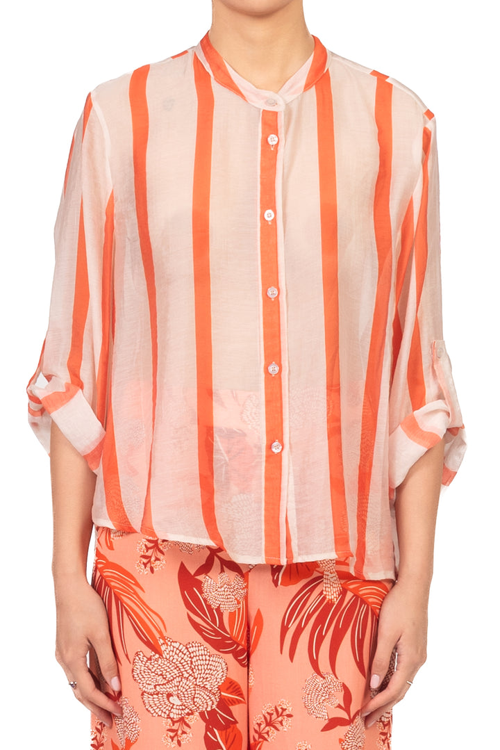 Have One - Camicia rigata collo coreano Art. CVS-Q465