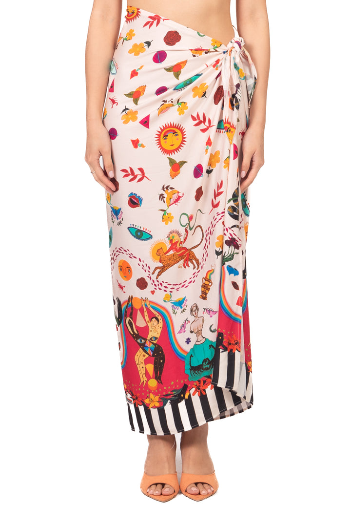 Tensione In - Gonna lunga pareo fantasia Art. 39786