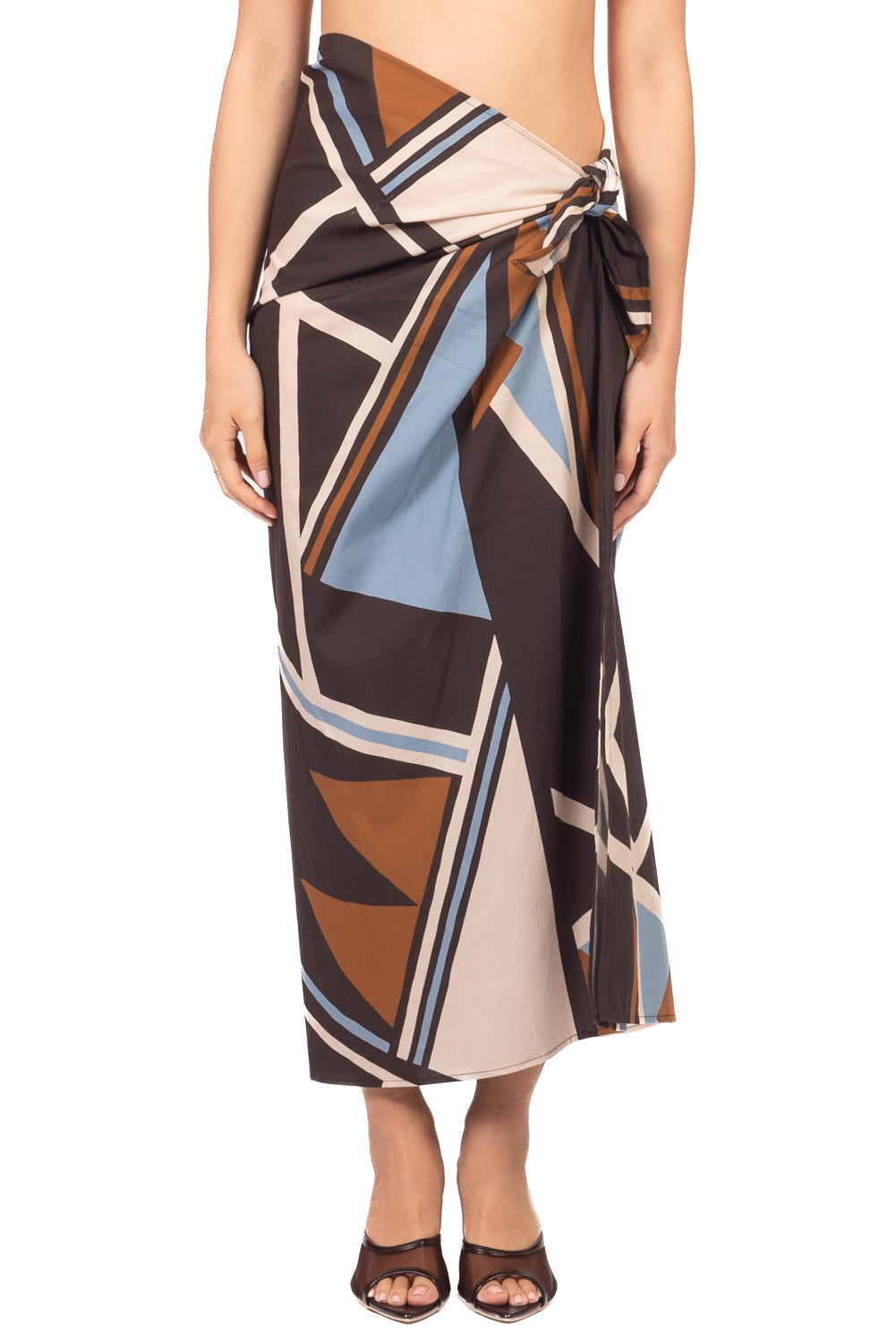 Tensione In - Gonna pareo lunga fantasia geometrica Art. 39748