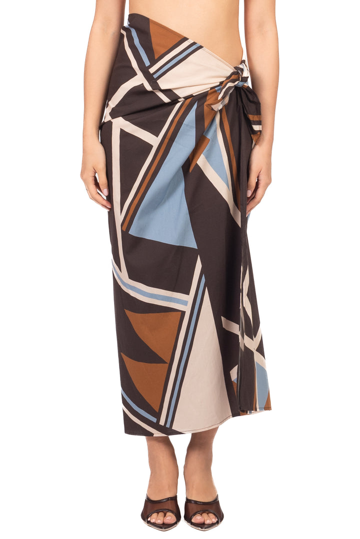 Tensione In - Gonna pareo lunga fantasia geometrica Art. 39748