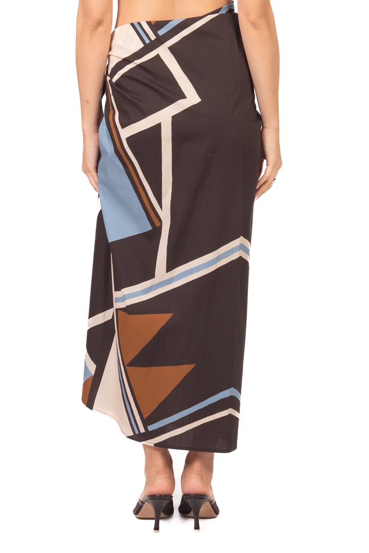 Tensione In - Gonna pareo lunga fantasia geometrica Art. 39748