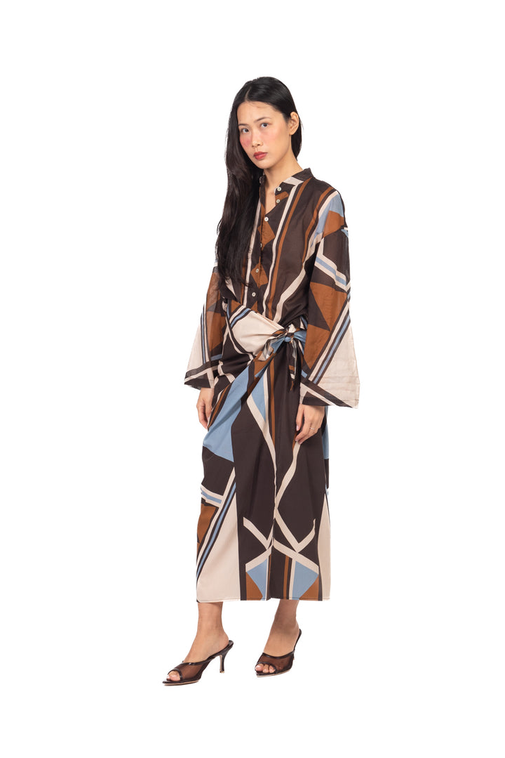 Tensione In - Gonna pareo lunga fantasia geometrica Art. 39748