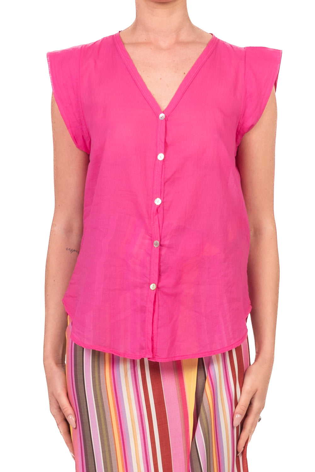 Tensione In - Camicia mussola smanicata Art. H094C35R-PE26