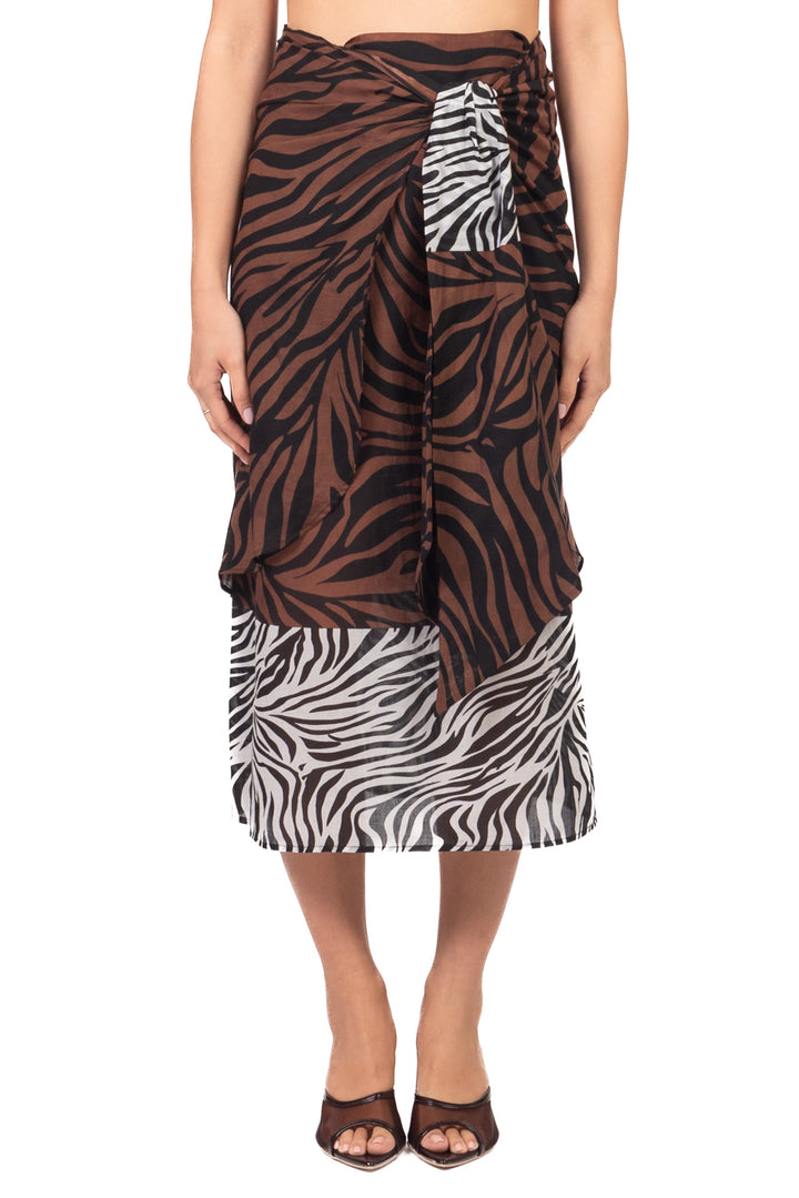 Vicolo - Completo fantasia top e gonna con nodo Art. TAB3098