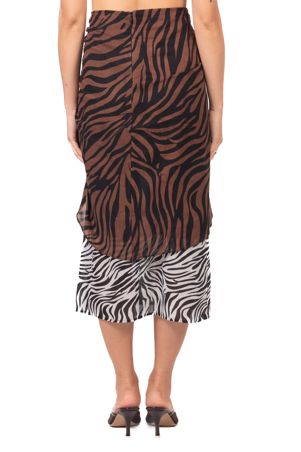 Vicolo - Completo fantasia top e gonna con nodo Art. TAB3098