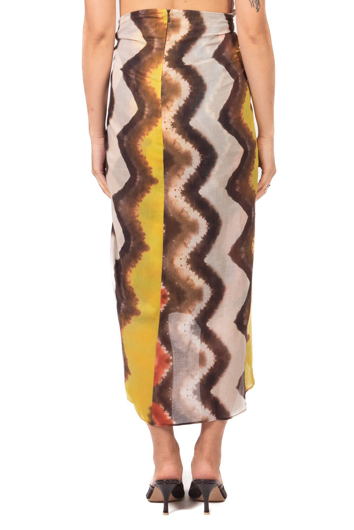 Vicolo - Completo fantasia tie-dye top e gonna con nodo Art. TAB3102