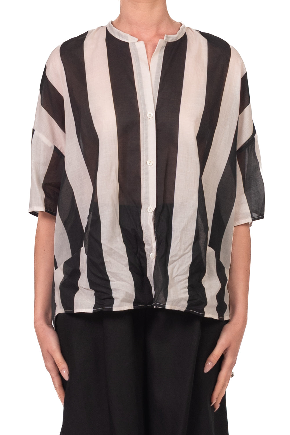 Vicolo - Camicia rigata in mussola Art. TAB3143