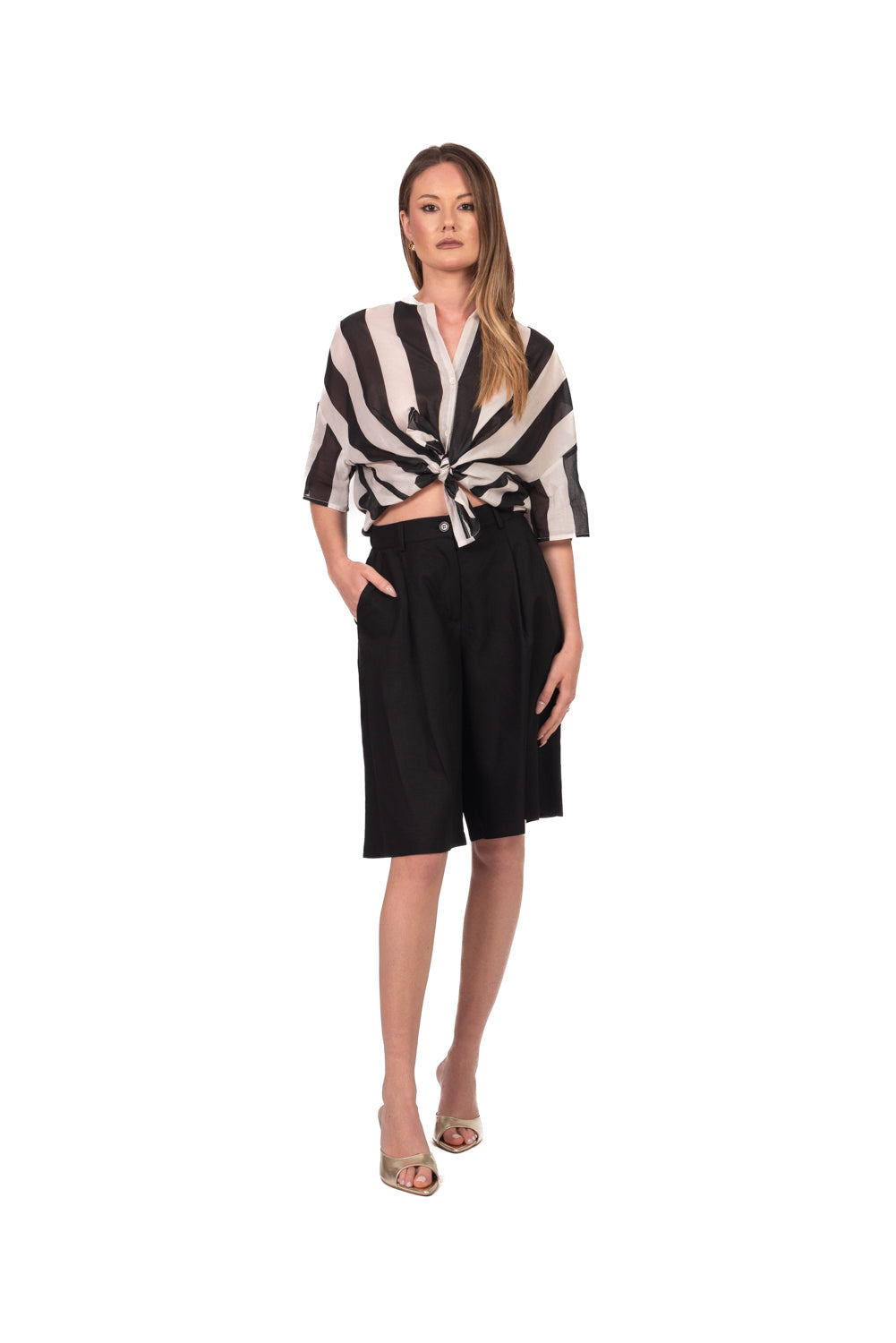 Vicolo - Camicia rigata in mussola Art. TAB3143