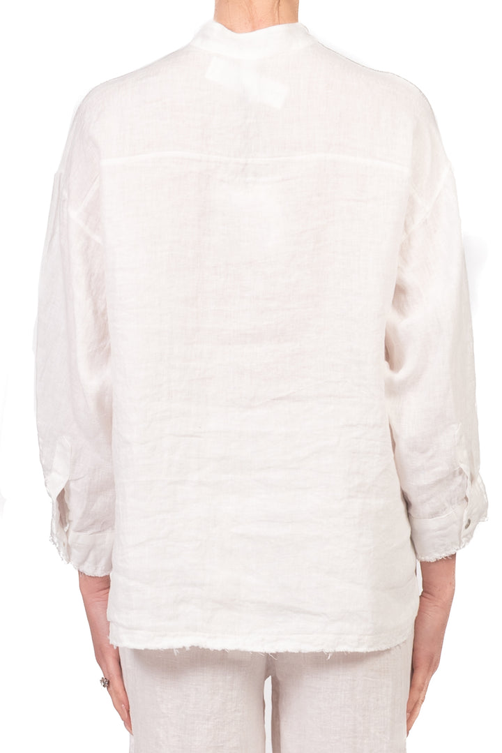Tensione In - Camicia in lino sfrangiata Art. S26CD54
