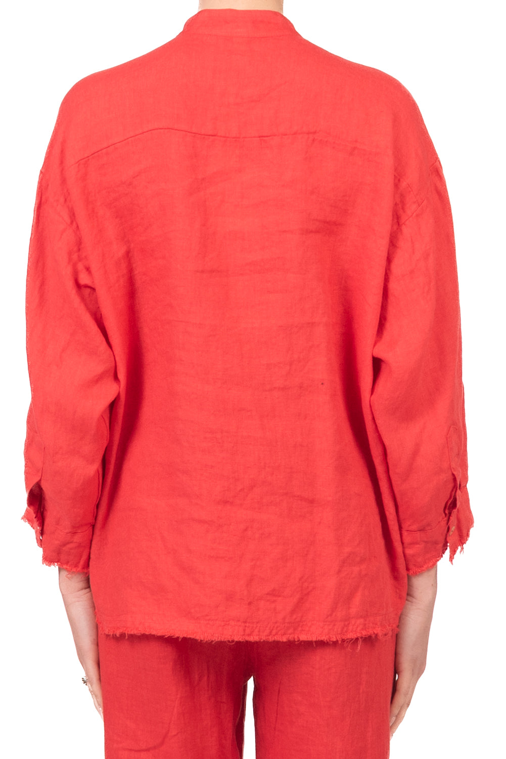 Tensione In - Camicia in lino sfrangiata Art. S26CD54