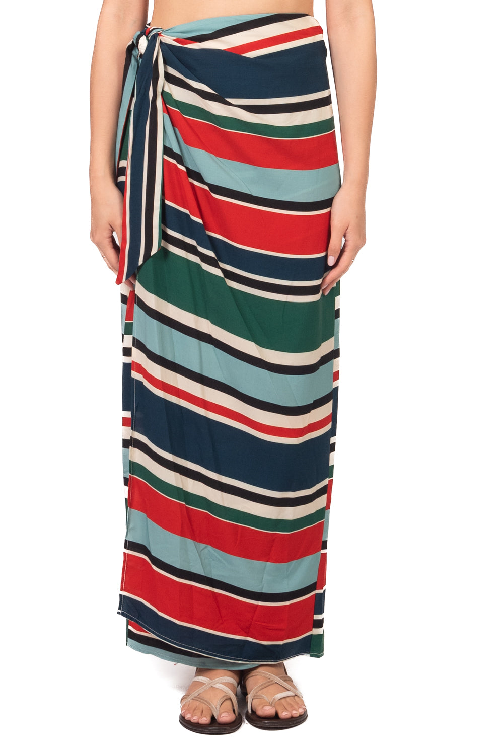 Vicolo - Completo rigato camicia smanicata e gonna pareo Art. TAB3117