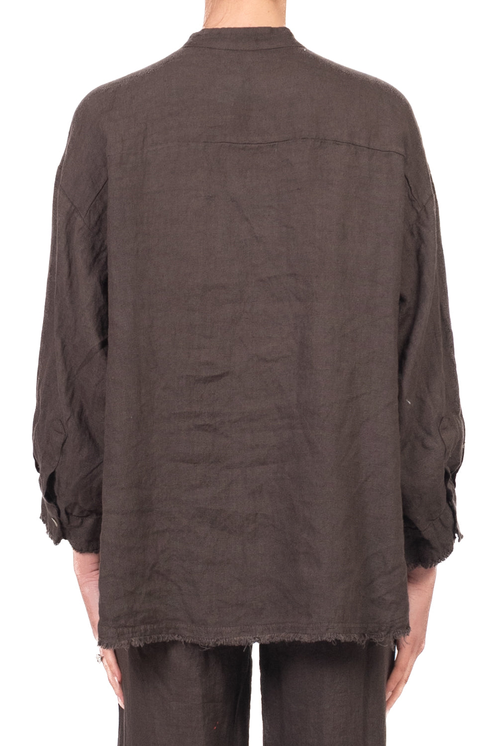 Tensione In - Camicia in lino sfrangiata Art. S26CD54
