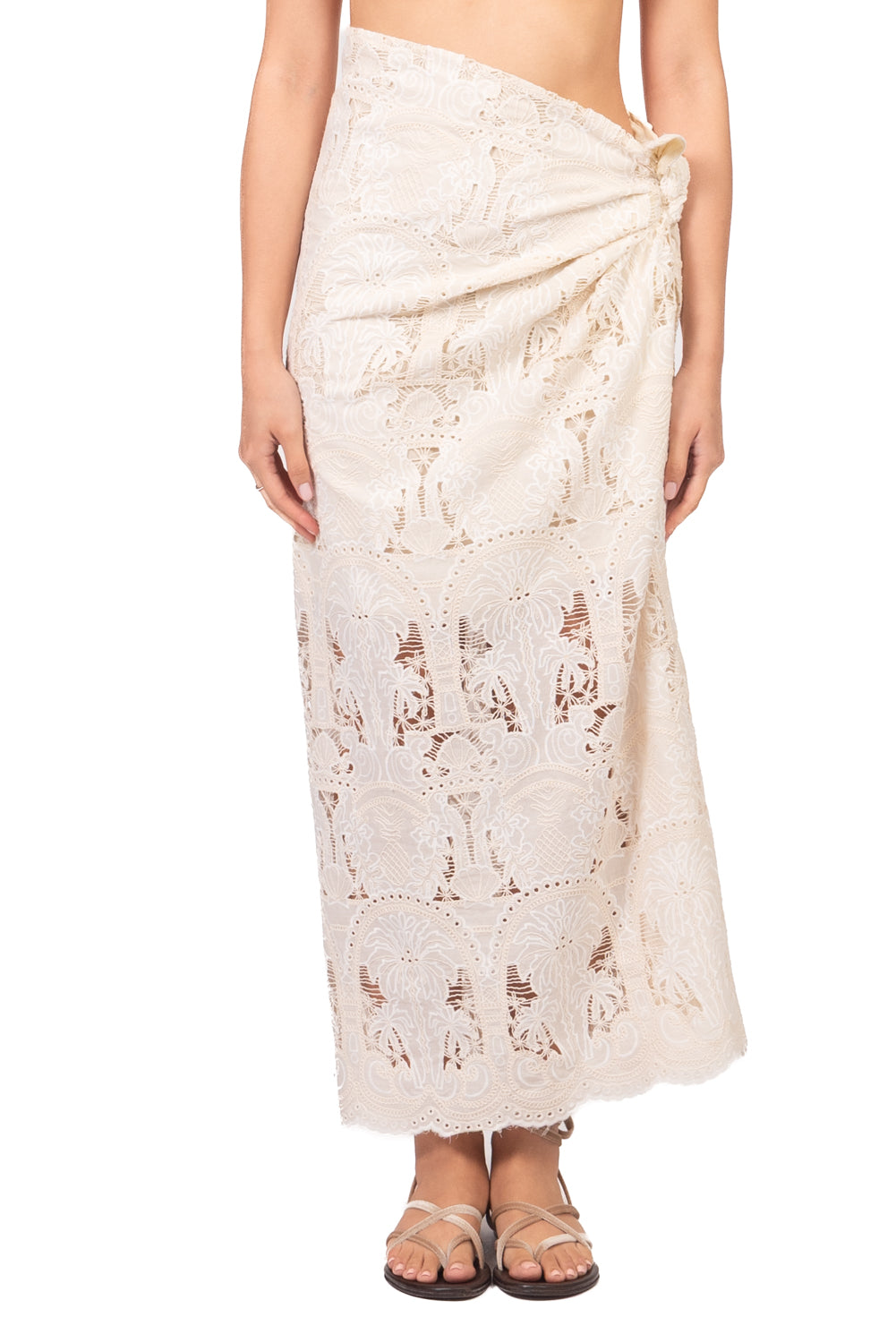 Tensione In - Gonna pareo lunga pizzo sangallo Art. 39762