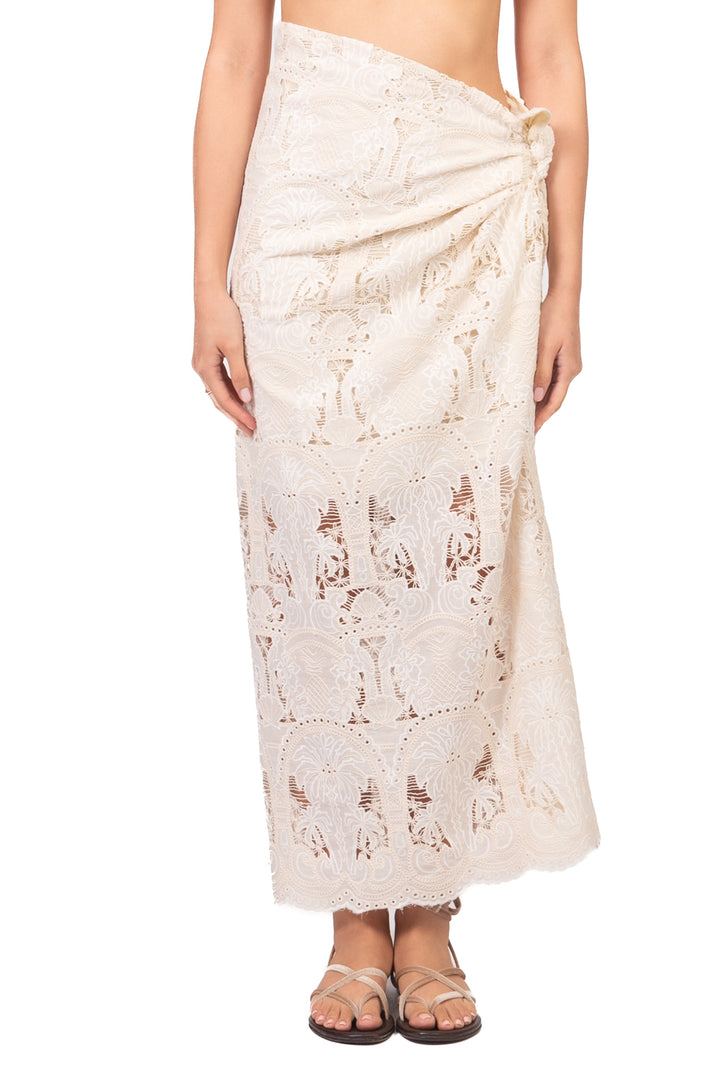 Tensione In - Gonna pareo lunga pizzo sangallo Art. 39762