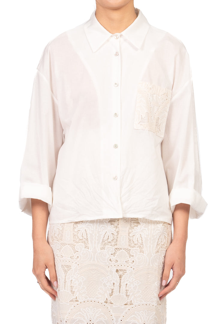 Tensione In - Camicia taschino pizzo sangallo Art. 39773