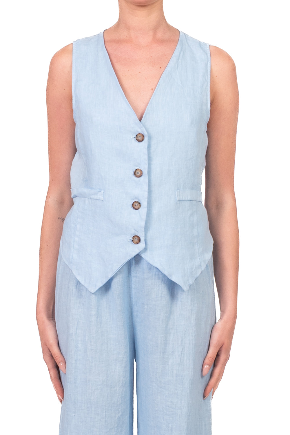 Tensione In - Gilet in lino  Art. S26JJ00