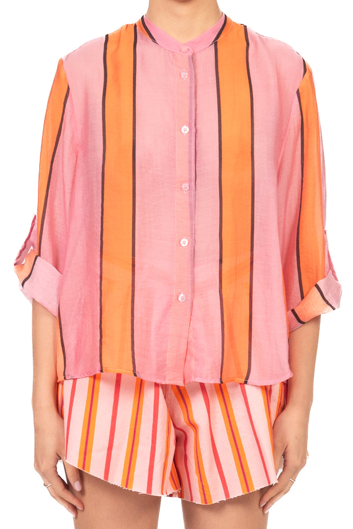 Have One - Camicia rigata collo coreana Art. CVS-Q471