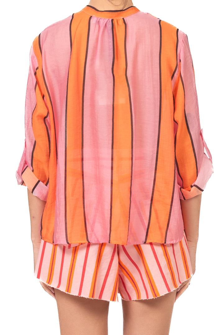 Have One - Camicia rigata collo coreana Art. CVS-Q471