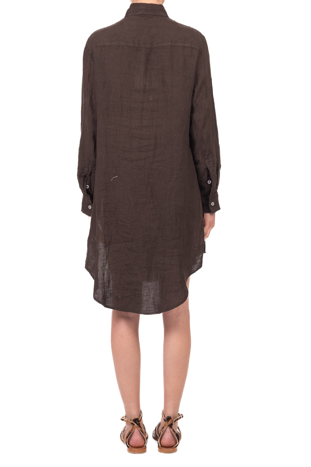 Tensione In - Camicia lunga in lino con spacchi Art. C1900-T117SWBAS-PE26