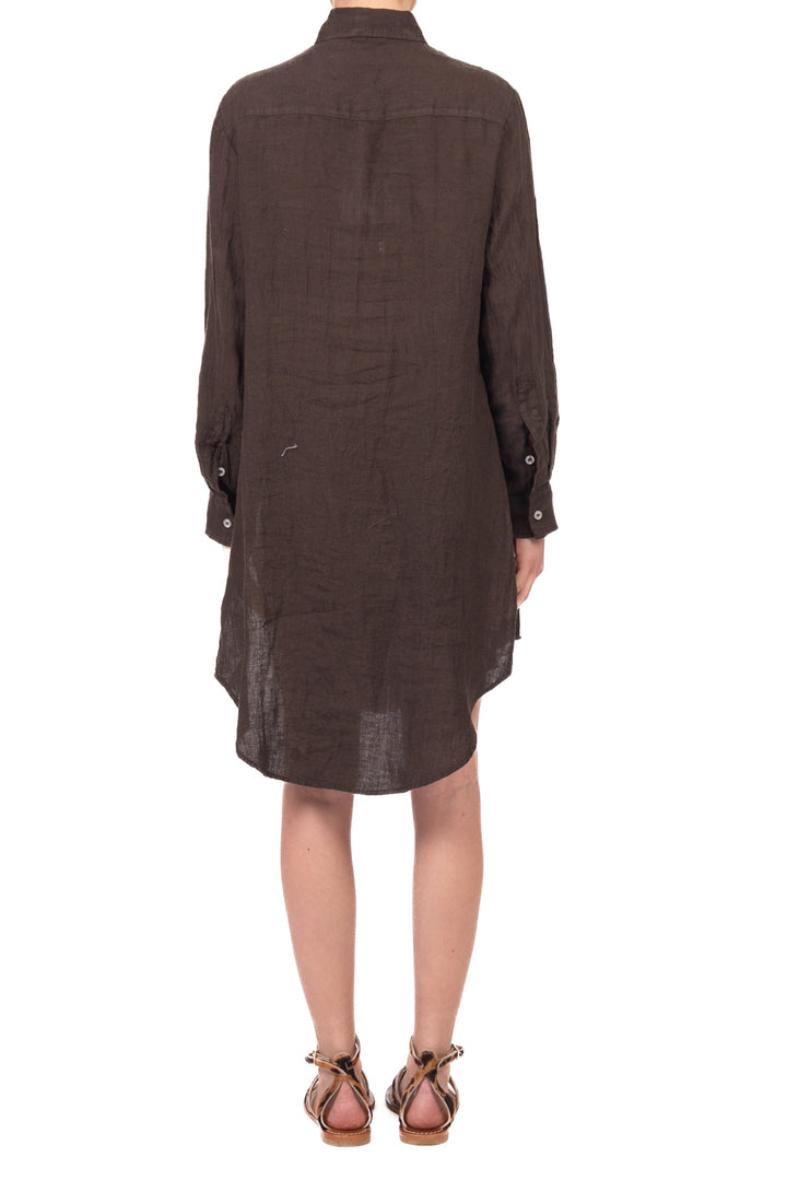 Tensione In - Camicia lunga in lino con spacchi Art. C1900-T117SWBAS-PE26
