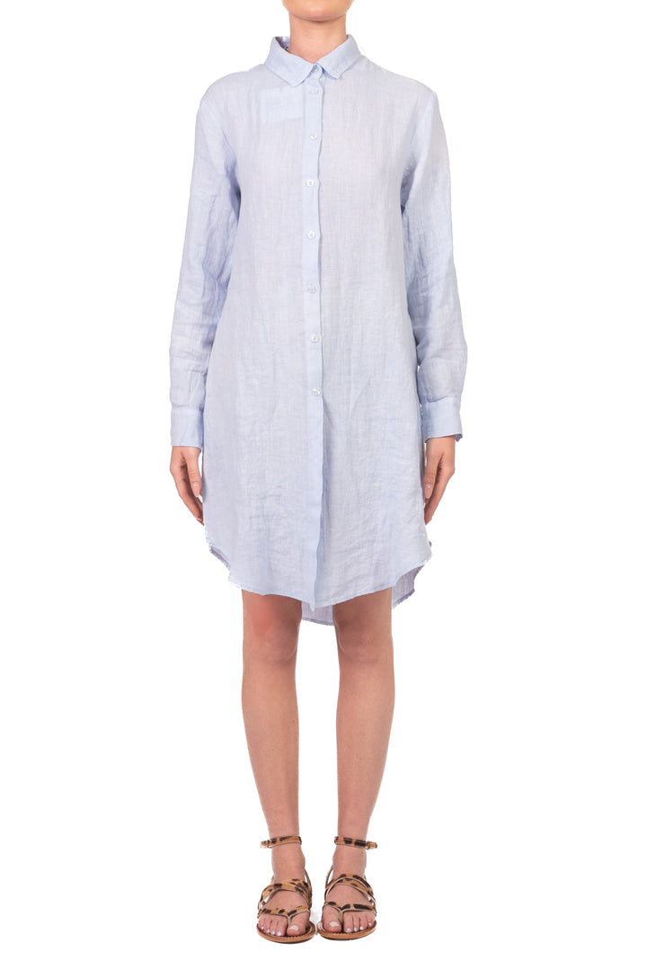 Tensione In - Camicia lunga in lino con spacchi Art. C1900-T117SWBAS-PE26