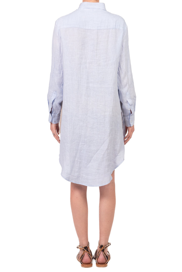 Tensione In - Camicia lunga in lino con spacchi Art. C1900-T117SWBAS-PE26
