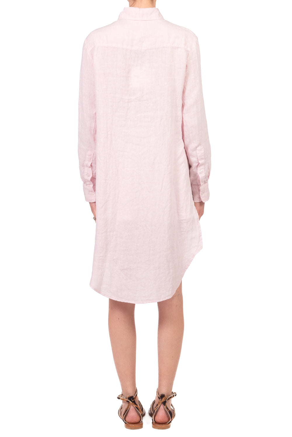 Tensione In - Camicia lunga in lino con spacchi Art. C1900-T117SWBAS-PE26