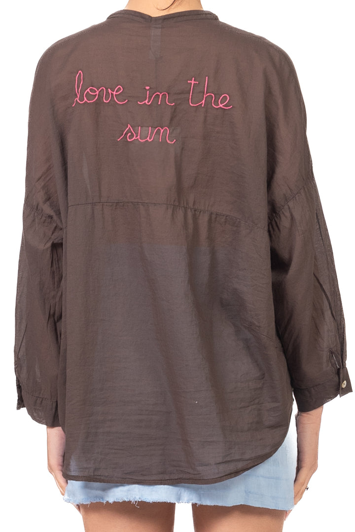 Tensione In - Camicia con scritta "LOVE IN THE SUN" Art. S26CL68